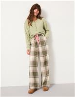 Pure Cotton Checked Pyjama Bottoms
