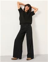 Mid Rise Wide Leg Jeans