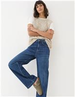 FatFace Mid Rise Wide Leg Jeans Blue