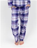 Pure Cotton Checked Pyjama Bottoms