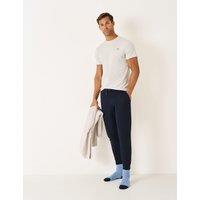 Crew Clothing Cotton Rich Waffle Loungewear Bottoms Navy