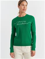 Wool Rich Christmas Jumper with Cashmere