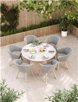 Saturn 6 Seater Dining Set With Sol Chairs