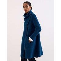 Phase Eight Wool Blend Cowl Neck Knitted Coatigan Teal