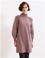 Phase Eight Funnel Neck Mini Jumper Dress Brown