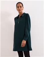 Collared Mini Swing Dress