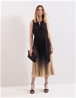 Sparkly Ombre Plisse Midaxi Dress