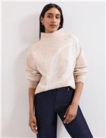 Printed Funnel Neck Jumper