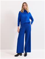Wide Leg Elasticated Waist Trousers