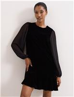 Velvet Mini Swing Dress