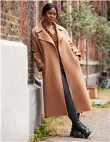 Wool Blend Belted Coat