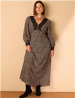 Ditsy Floral V-Neck Midaxi Tea Dress