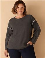 Seam Detail Round Neck Jumper