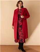 Wool Blend Tailored Coat