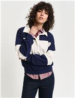 Pure Cotton Colour Block Rugby Top