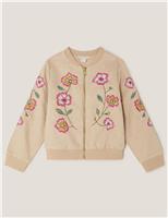 Suedette Floral Bomber (3-13 Yrs)