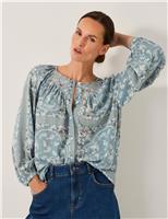 Paisley Button Through Blouse