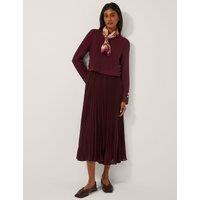 Pleated Midi Skater Dress