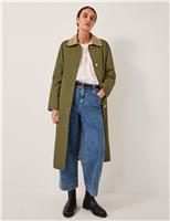 Pure Cotton Collared Trench Coat