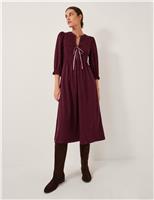 Corduroy Smocked Midi Dress