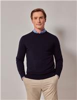 Pure Merino Wool Textured Crew Neck Jumper
