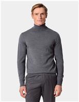 Hawes & Curtis Pure Wool Roll Neck Jumper Red