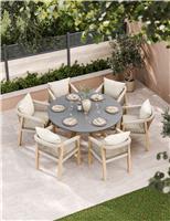 Luna 6 Seater Dining Table with Roma Chairs