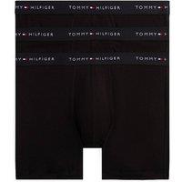 Tommy Hilfiger 3 Pack Signature Logo Cotton Rich Boxer Briefs Black