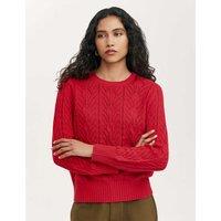 Finery London Pure Cotton Textured Jumper Red