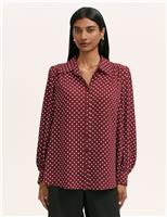 Polka Dot Collared Blouse