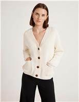 Pure Cotton V-Neck Button Front Cardigan