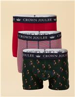 3 Pack Cotton Rich Jersey Printed Boxers