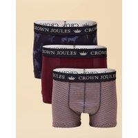 Joules 3 Pack Cotton Rich Jersey Printed Boxers Red Mix