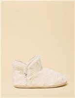 Faux Fur Mule Slipper Boots