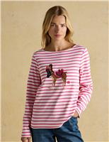 Pure Cotton Striped Alpaca Christmas Top