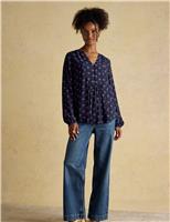 Floral V-Neck Blouse