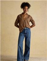 Pure Cotton Striped Collared Top