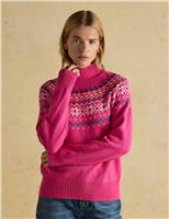 Cotton Rich High Neck Fair Isle Jumper