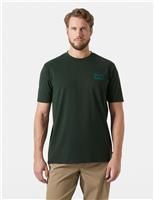 Helly Hansen Skog Graphic Jersey Crew Neck T-Shirt Dark Green