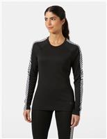 Helly Hansen Lifa Active Striped Crew Neck Top Black