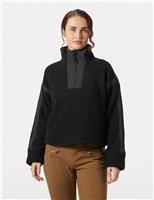 Helly Hansen Imperial Half Zip Fleece Cropped Sweatshirt White Mix