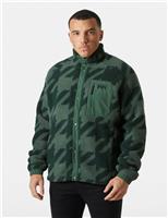 Panorama Printed Fleece Popper Front Jacket