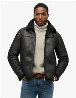Faux Shearling Aviator Jacket