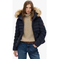 Superdry & Co Hooded Funnel Neck Puffer Jacket Navy