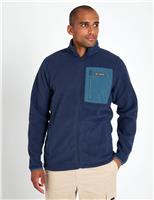 Columbia Jasper Ridge Zip Up Fleece Funnel Neck Jacket Khaki Mix