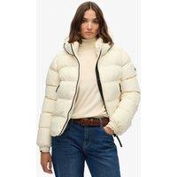 Superdry & Co Funnel Neck Puffer Jacket White