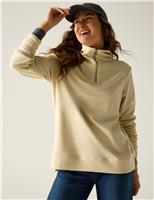 Regatta Demmi Funnel Neck Half Zip Sweatshirt Plum