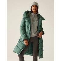 Nurie Quilted Hooded Longline Puffer Jacket