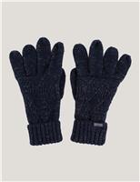 Multimix Knitted Sparkly Cuffed Gloves