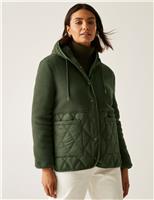 Mikayla Quilted Hooded Fleece Jacket
